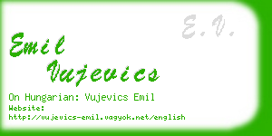 emil vujevics business card